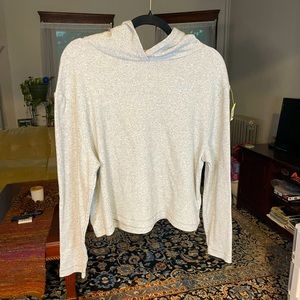 Hurley Gray Ribbed Cropped Hoodie